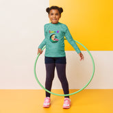 Front view of Dragon’s Lair Quest Kids Rash Guard.